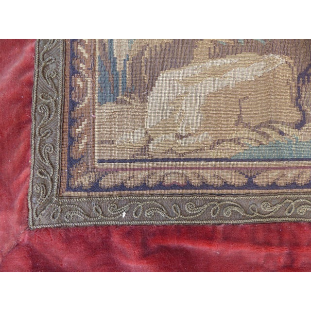 1920s Vintage Tapestry Wall Hanging For Sale - Image 4 of 12