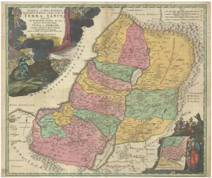 Map of the Holy Land Divided Among the Twelve Tribes, 1720