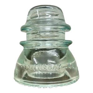 Vintage Hemingray-42 Teal Tinted Glass Insulator