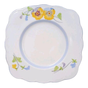 1940s a.b.j. Grafton Square China Plate 7" Pansies Floral England Replacement