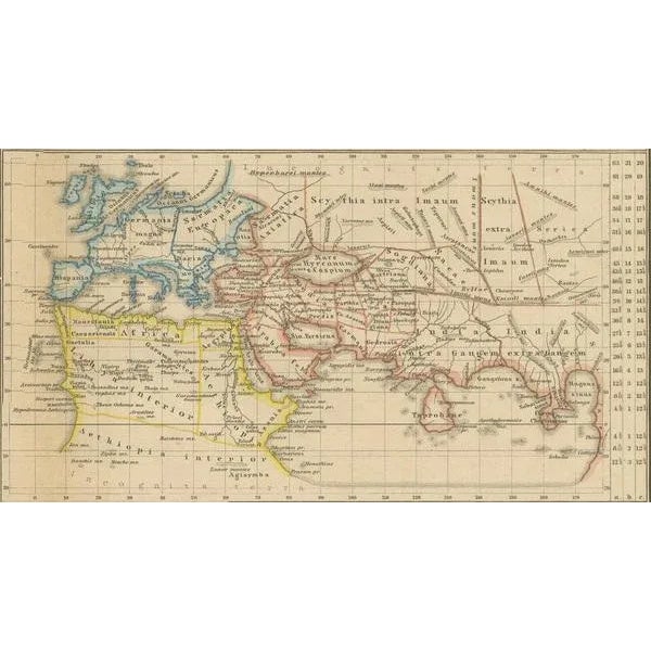 Paper Maps of the Ancient World on One Sheet, 1880 For Sale - Image 7 of 9