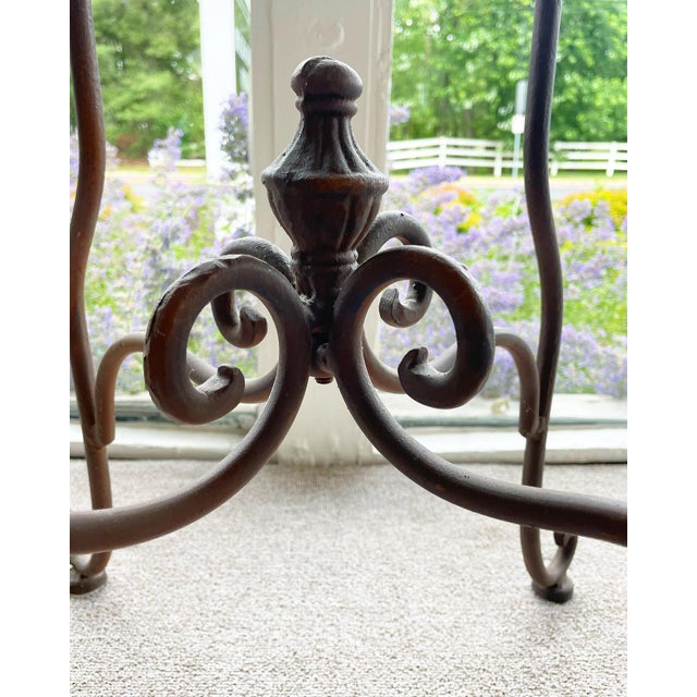 Vintage Bronze Colored Three Piece Bistro Set Chairish