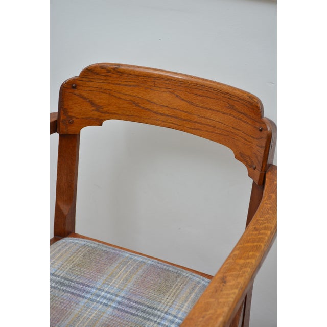 Arts and Crafts Desk Chair in Oak, 1900 For Sale - Image 4 of 15