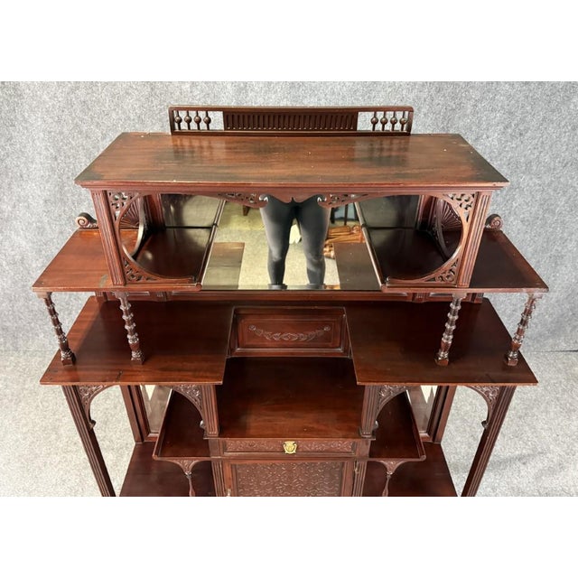 Late 19th Century Circa 1885 Mahogany Display Stand Étagère For Sale - Image 5 of 14