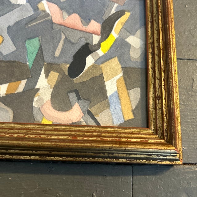 Abstract 1950’s Original Abstract Expressionist Watercolor Painting For Sale - Image 3 of 4