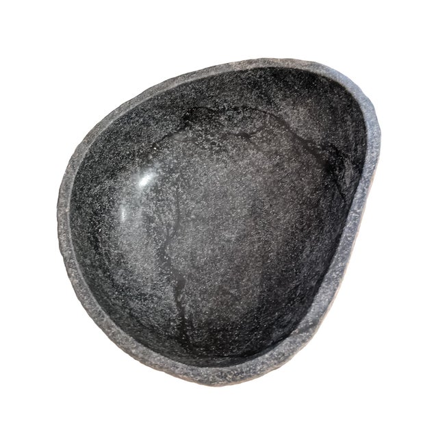 Stone Indonesian River Stone Bowl / Basin, Contemporary For Sale - Image 7 of 11