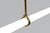 Gold Linear Light LO015 Pendant Light in Satin Brass by Naama Hofman For Sale - Image 8 of 12