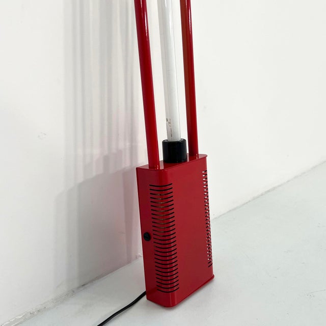 Red Uno Neon Lamp by Gian N. Gigante for Zerbetto, 1980s For Sale - Image 4 of 7