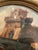 19th Century 19th Century Oil Painting on Board, Round Landscape - Bridge & Tower, Signed ‘Carla’ For Sale - Image 5 of 7