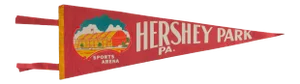 Vintage Hershey Park Pa Felt Flag