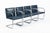 Mid-Century Modern Mid Century Modern Blue Leather Brno Arm Chairs by Mies Van Der Rohe for Knoll, Set of 4 For Sale - Image 3 of 16