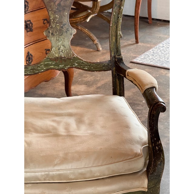 19th Century 19th Century Italian Painted Armchair For Sale - Image 5 of 14