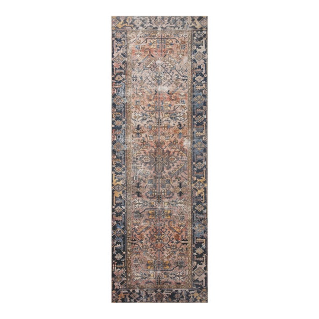 Chris Loves Julia x Loloi Jules Terracotta / Multi 2'-6" x 9'-6" Runner Rug For Sale