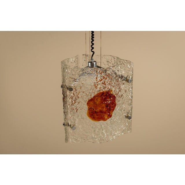 1970s Pendant Lamp attributed to Toni Zuccheri for A.V. Mazzega, Italy, 1970s For Sale - Image 5 of 14