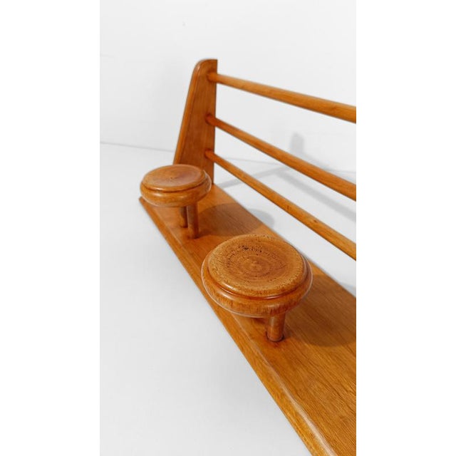 Mid 20th Century Italian Blonde Wooden Wall Coat Rack and Hat Stand by Fraber, 1960s For Sale - Image 10 of 18