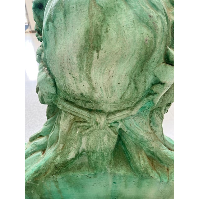 Verdigris Sculptural Replica Casts of Roman Flavian Figures - A Pair For Sale - Image 11 of 11