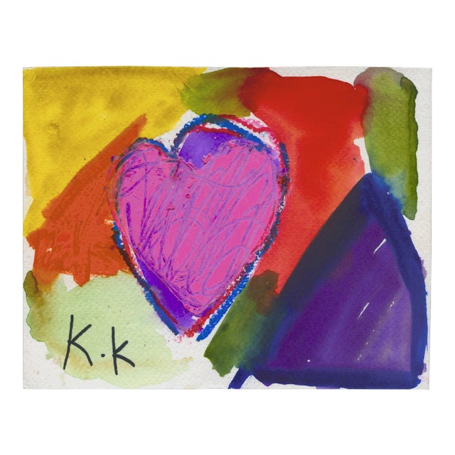 Outsider Art “Heart” Giclee Print For Sale