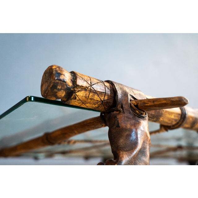 Brown Mid-20th Century African Wood Table For Sale - Image 8 of 17