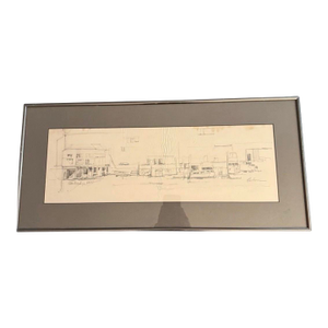 1988 Signed Drake Drawing Fisherman’s Boston With Frame
