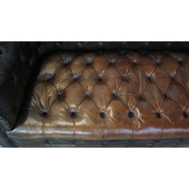 Cowhide 3-Seater Chesterfield Sofa For Sale - Image 5 of 18