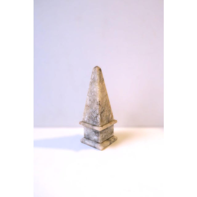 Italian Alabaster Marble Obelisk, Circa Early 20th Century For Sale - Image 13 of 16