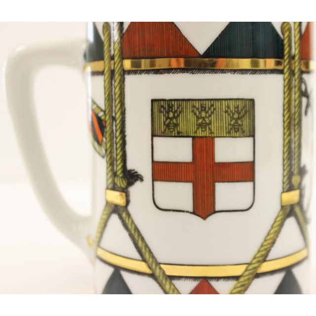 Mug Sz: 4 7/8"H x 3 1/2"D at rim Made in Italy