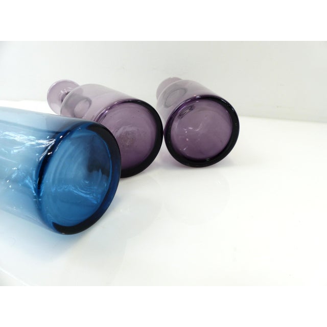Vintage Gulvvase Vases by Otto Brauer for Holmegaard, Denmark, 1960s, Set of 3 For Sale - Image 6 of 8