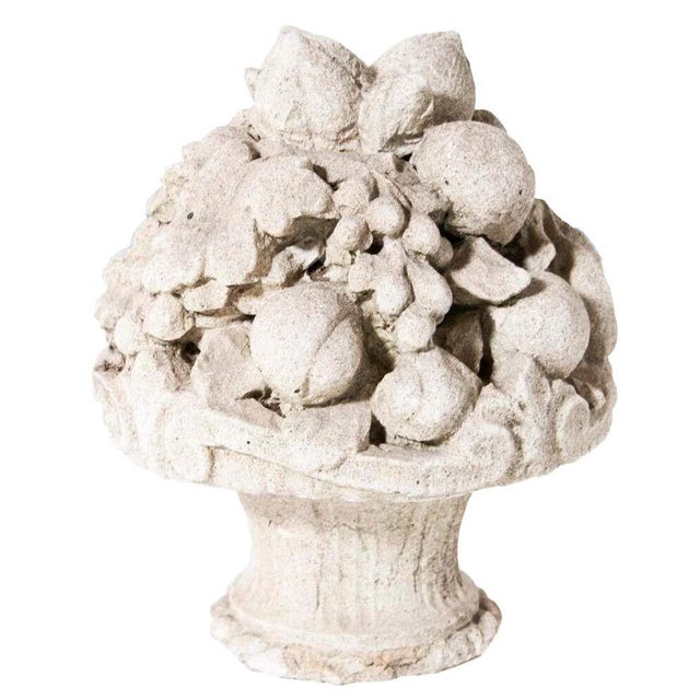 Late 19th Century Cast Stone Cornucopia For Sale - Image 4 of 5