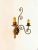 Wrought Iron 2-Light Wall Sconce For Sale - Image 6 of 9