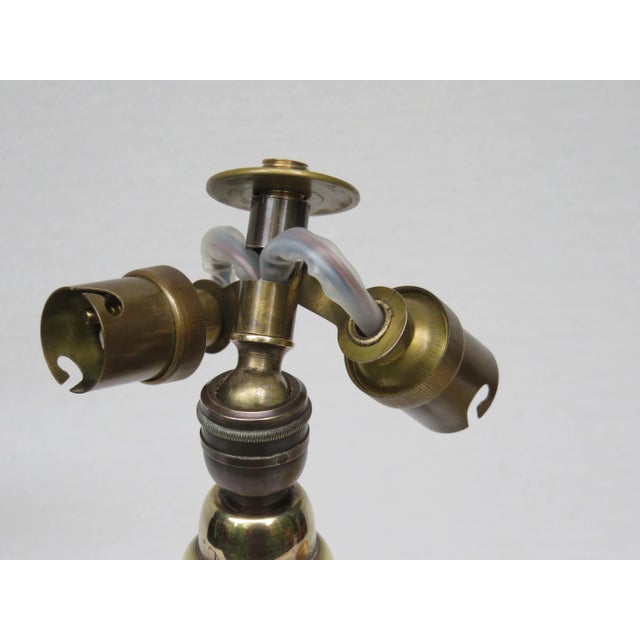 Vintage Art Deco French Table Lamp in Brass For Sale - Image 11 of 13