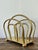 Vintage Brass Newspaper Rack After Dorothy Draper For Sale - Image 11 of 12