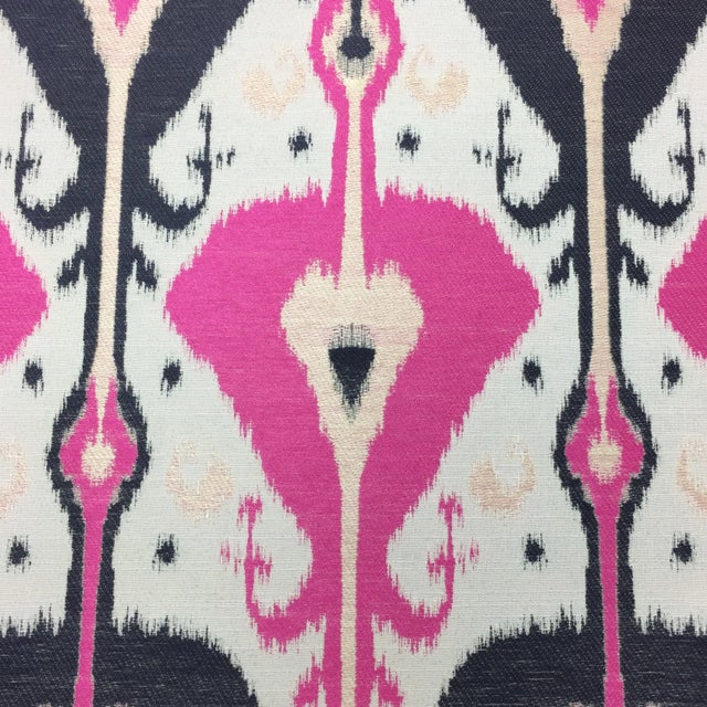 Contemporary Woven Ikat Fabric - 16.5 Yards For Sale - Image 3 of 7