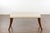 19th Century 19th Century English Regency Bench with Saber Legs and Custom Linen Upholstery For Sale - Image 5 of 12