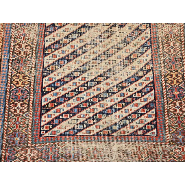 Antique Gendje Kazak Runner, Hand-Knotted Wool Pile, Caucasus, 1800s, 4' x 9' For Sale - Image 13 of 18