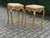 1970 French Louis XVI Gold Beech Marble Side Tables - Pair of 2 PCS For Sale - Image 11 of 11