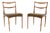 Danish Teak and Leather Chairs by Henry Klein for Bramin, 1960s, Set of 2 For Sale