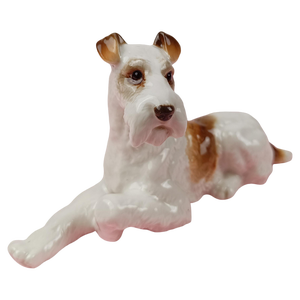 Porcelain Figurine in the Shape of a Wire Fox Terrier from Hutschenreuter, 1950s