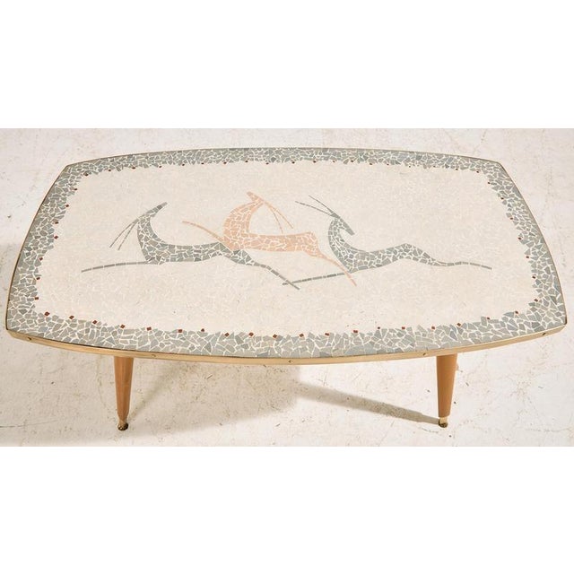 Vintage Mosaic-Topped Coffee Table, 1960s For Sale - Image 3 of 10