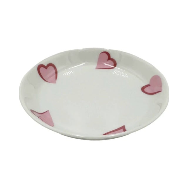 Ceramic Mid 20th Century D. Porthault Paris Les Coeurs Pink Hearts Trinket Dish Bowl Porcelain Limoges For Sale - Image 7 of 12