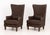 Contemporary Pair of Picket House "Kegan" Chocolate Synthetic Upholstered Armchairs For Sale - Image 3 of 10