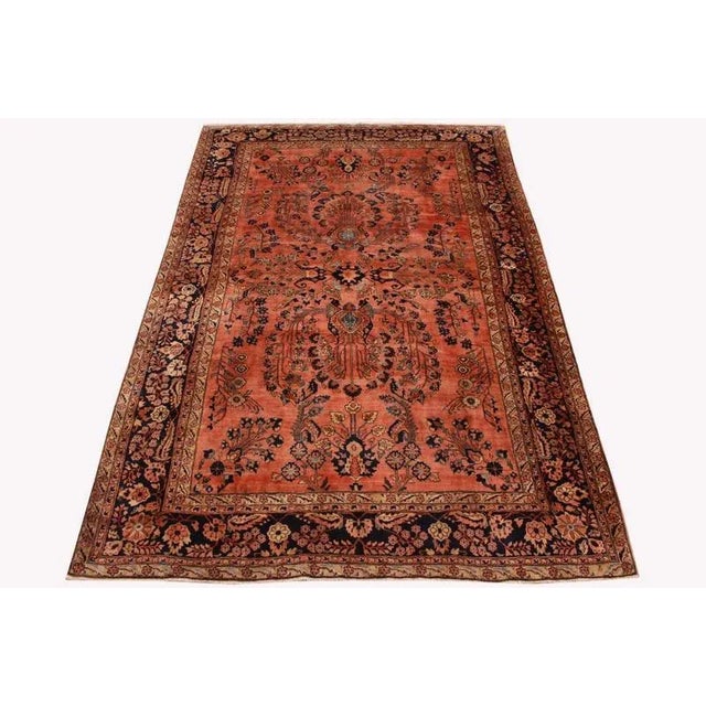 Antique Middle Eastern Hand-Knotted Sarough Rug For Sale - Image 3 of 10