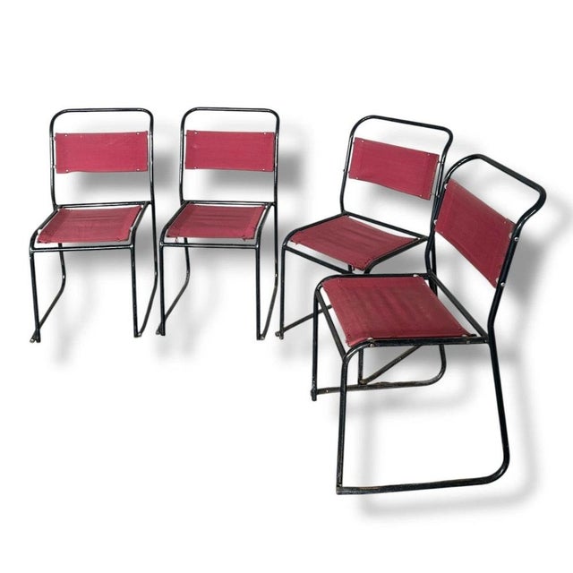 Tubular Metal Dining Chairs, 1960s, Set of 4 For Sale - Image 6 of 9