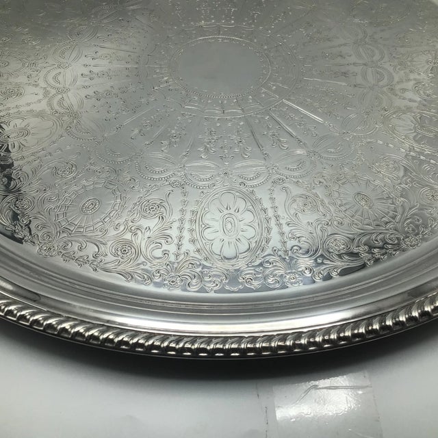 F.B. Rogers Silver Co. F. B. Rogers Silver Plated Serving Platter, 874 For Sale - Image 4 of 13