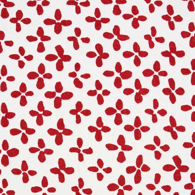 Sample - Schumacher Emerson Fabric in Red For Sale