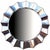Large Contemporary Scalloped Silvertoned Round Wall Mirror For Sale - Image 10 of 14