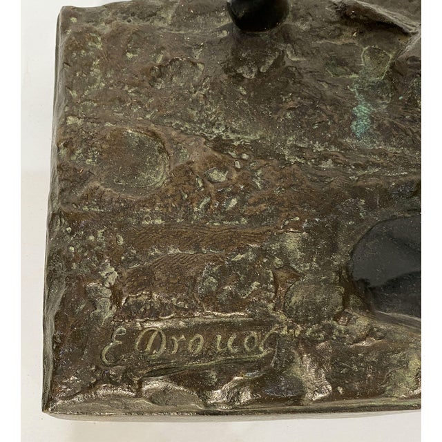 Bronze Sculpture of a Native American Warrior on Horseback by Èdouard Drouot For Sale - Image 13 of 13