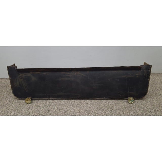Early 19th Century George III English Pierced Brass Fireplace Fender With Steel Base & Paw Feet For Sale - Image 14 of 14