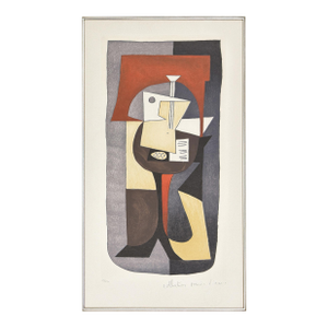 1980s Pablo Picasso, Guitare Et Partition (Marina Picasso Estate Hand Signed Lithograph)