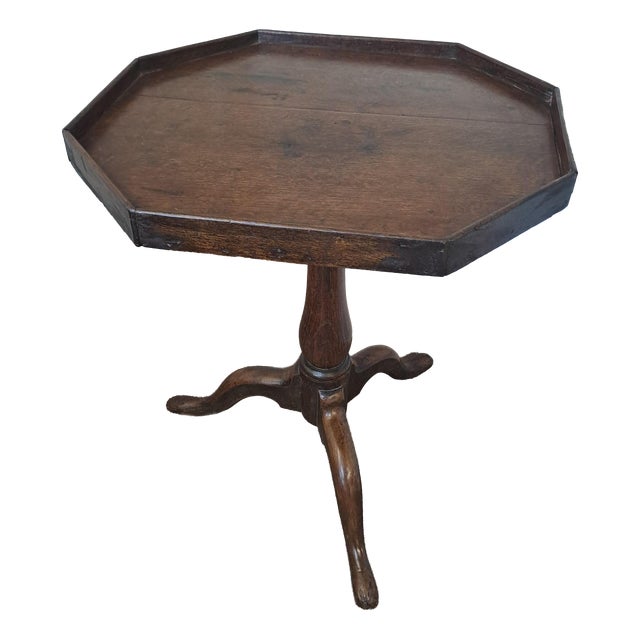 18th Century Country Oak Birdcage Tripod Table, 1750 For Sale
