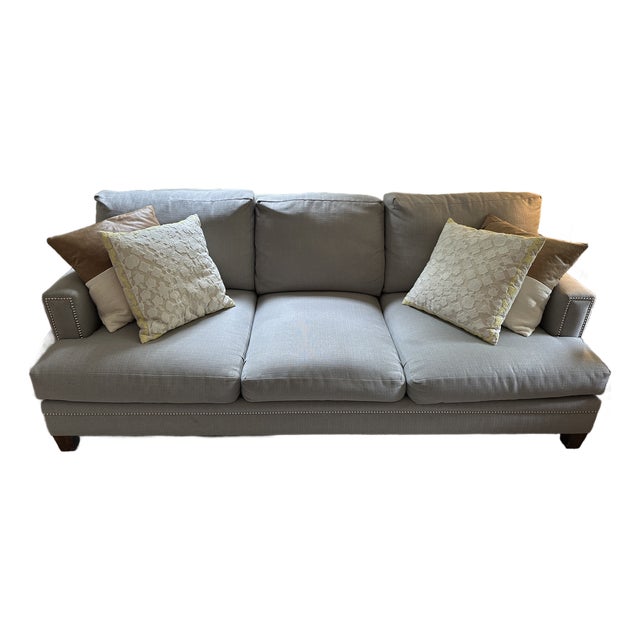 Burton James Chase Sofa – Light Gray For Sale
